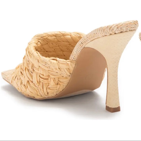 Cape Robbin  woven straw slide high heel sandals - Picture 4 of 12